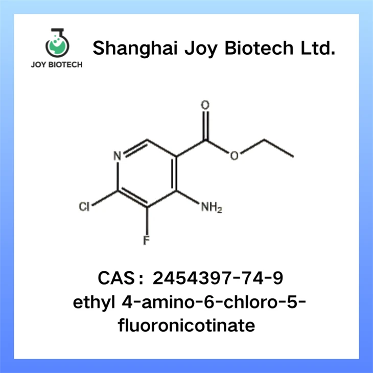 Etilo 4-amino-6-chlor-5-fluoronikotinatas CAS Nr. 2454397-74-9